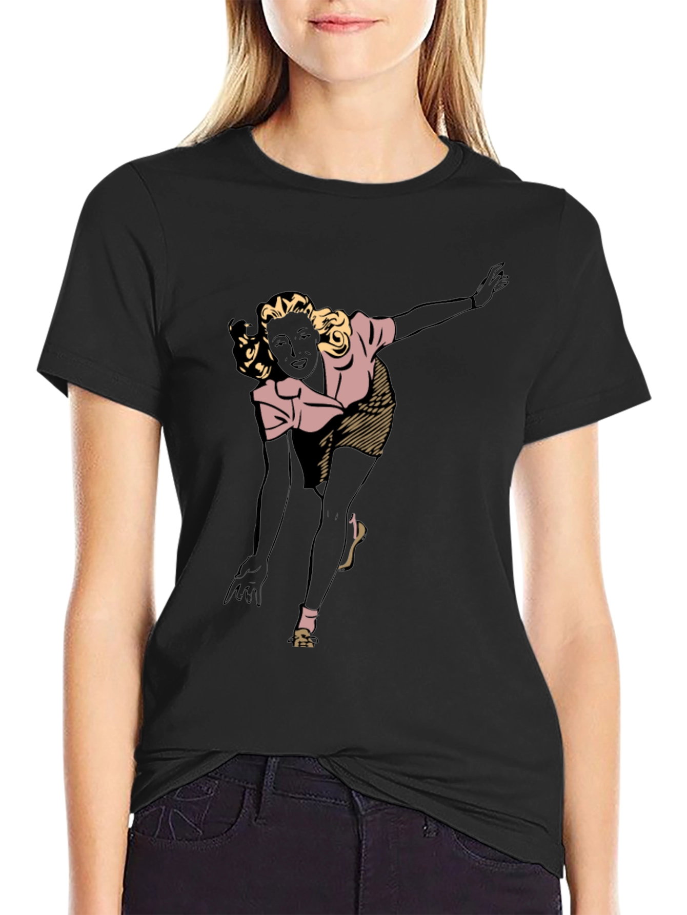 Retro Bowling Girl Graphic Tee