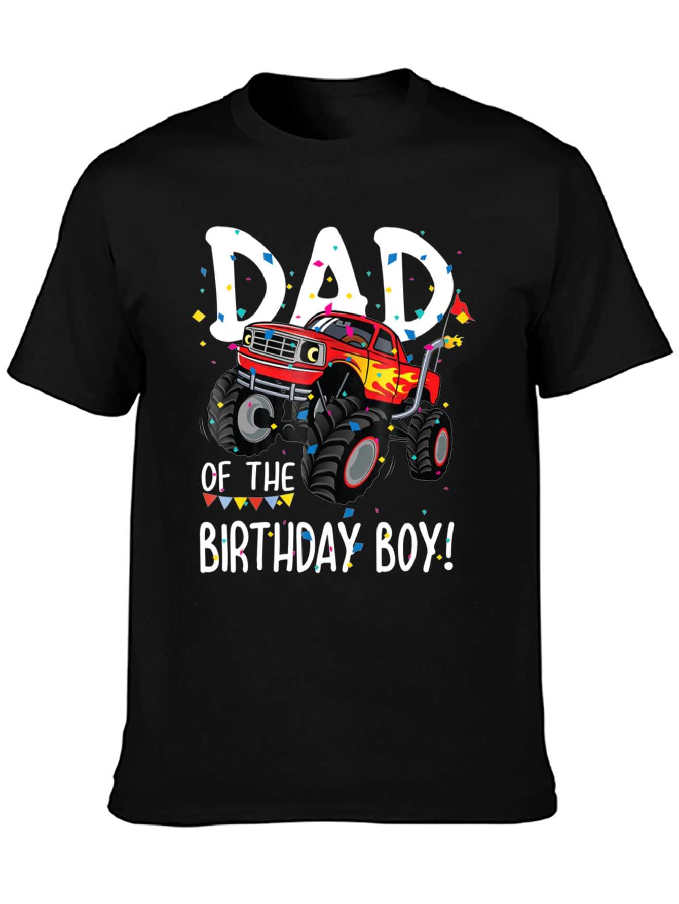 Dad of the Birthday Boy Monster Truck T-Shirt
