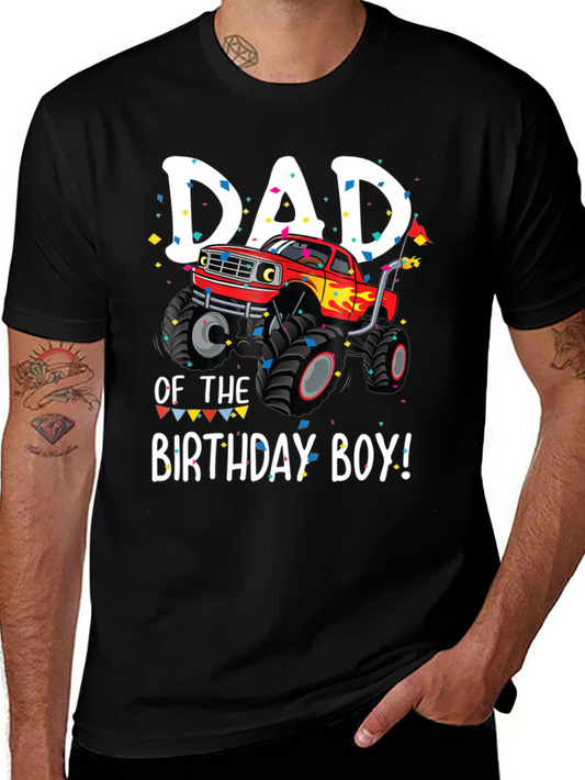 Dad of the Birthday Boy Monster Truck T-Shirt