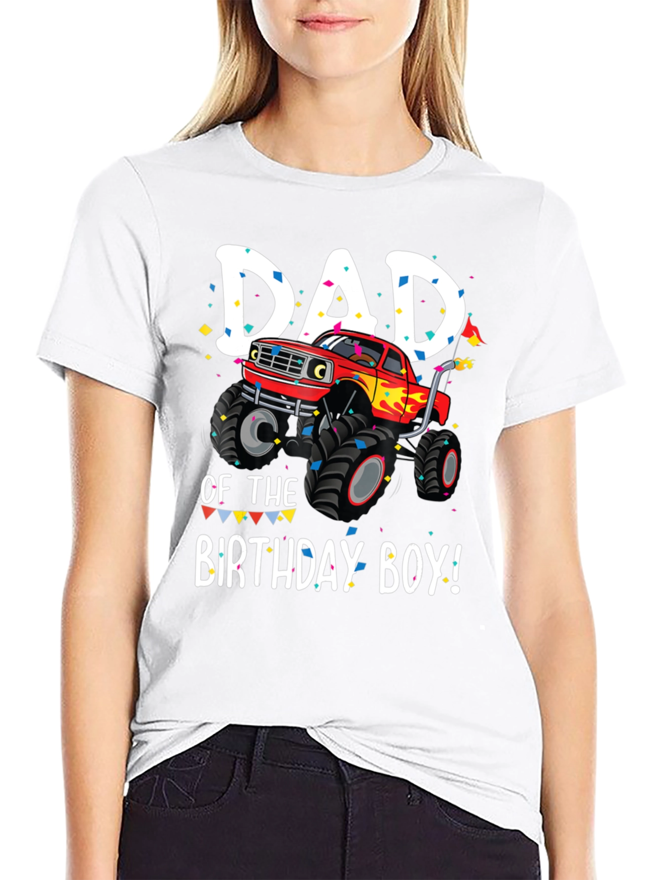 Dad of the Birthday Boy Monster Truck T-Shirt