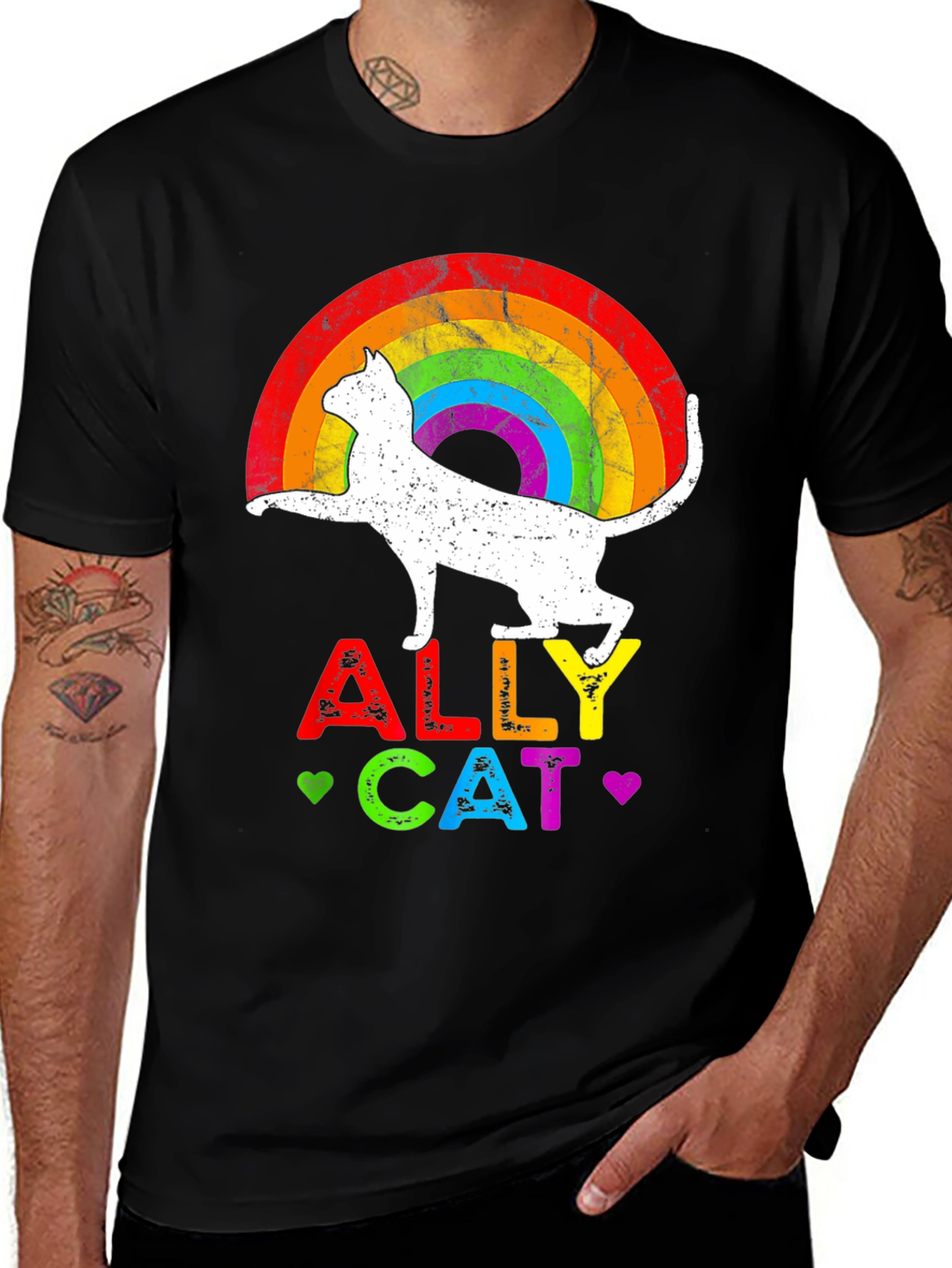 ALLY CAT LGBTQ Pride T-Shirt