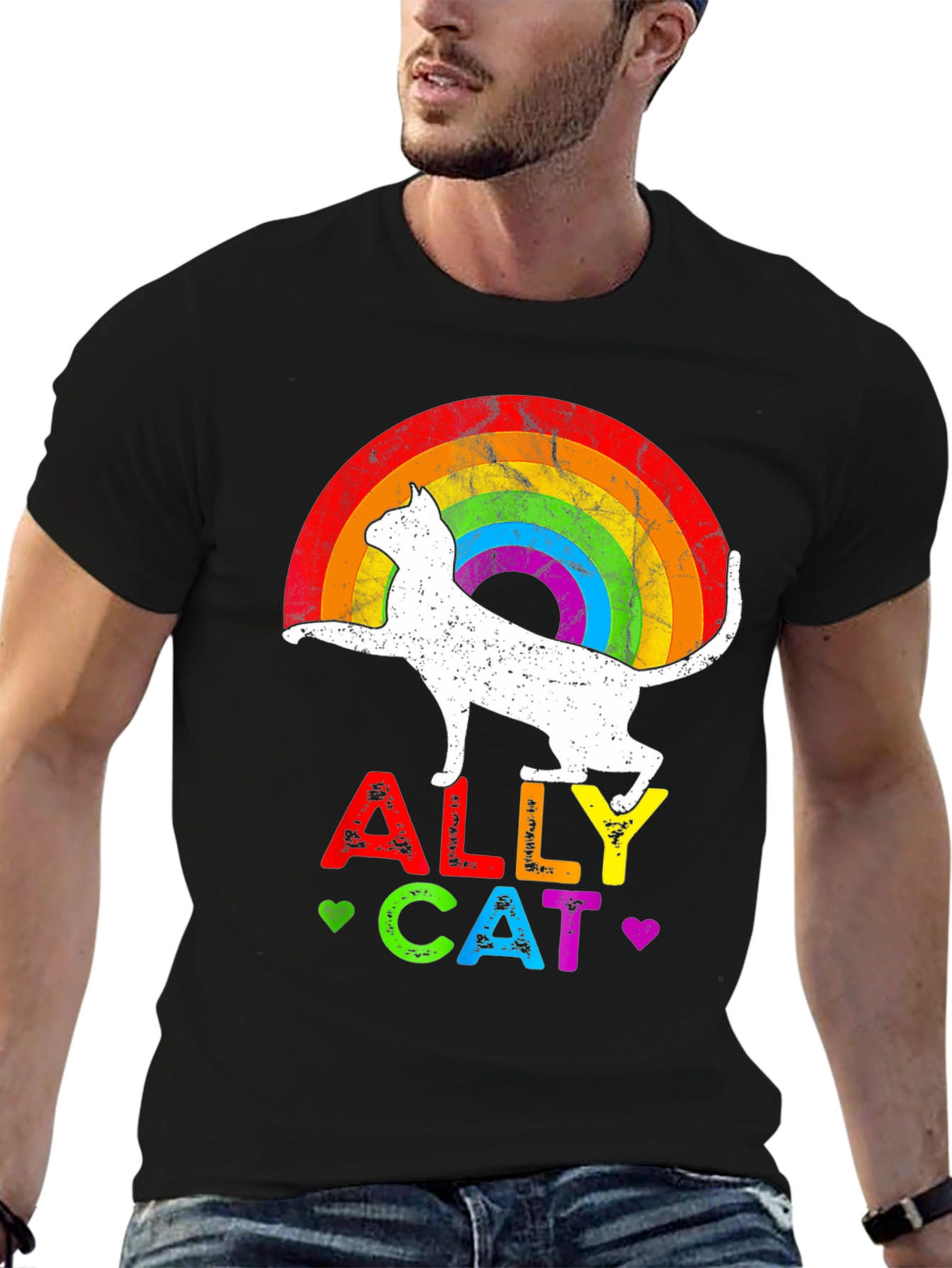ALLY CAT LGBTQ Pride T-Shirt