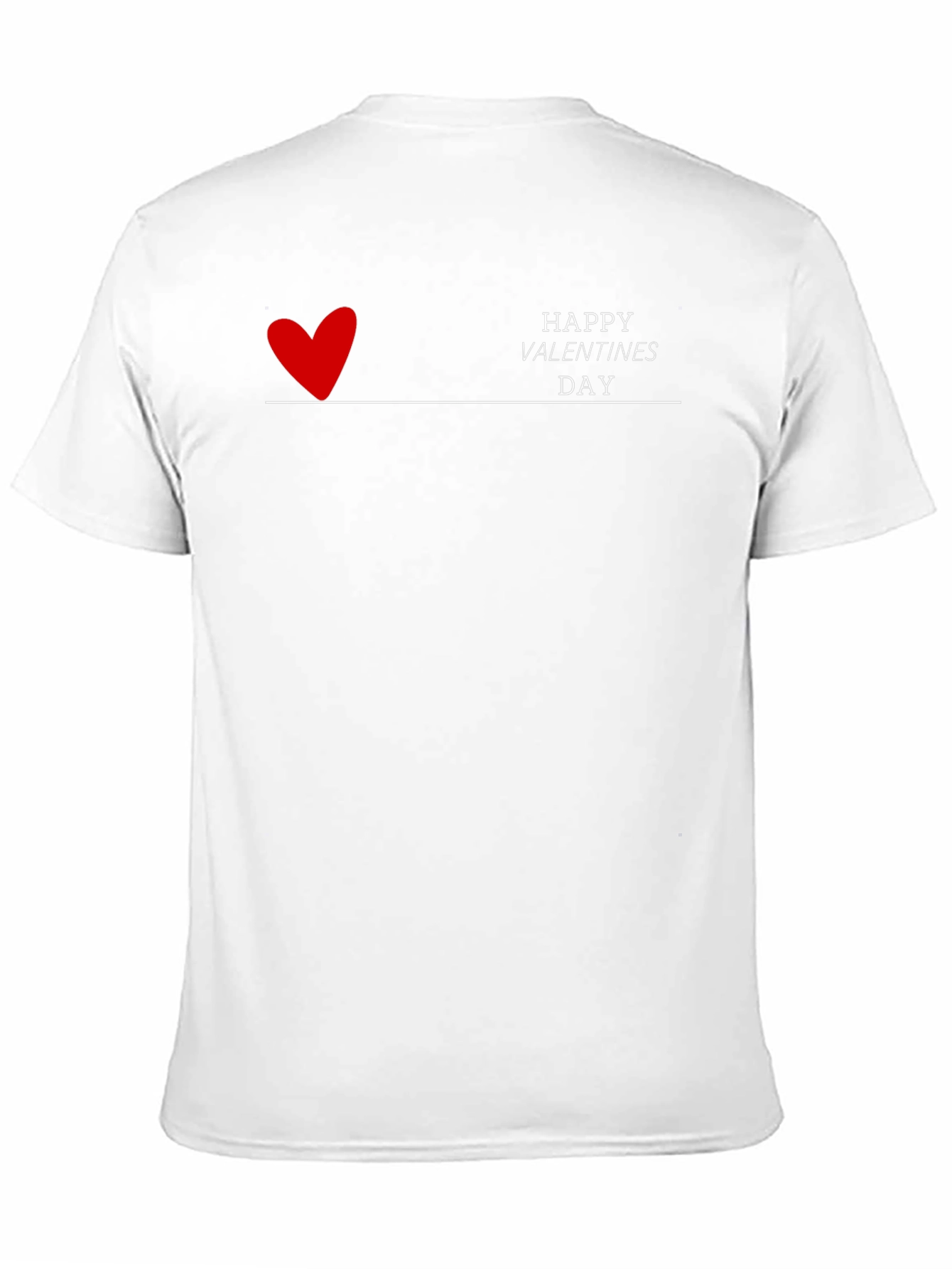 Happy Valentines Day Graphic Black T-Shirt
