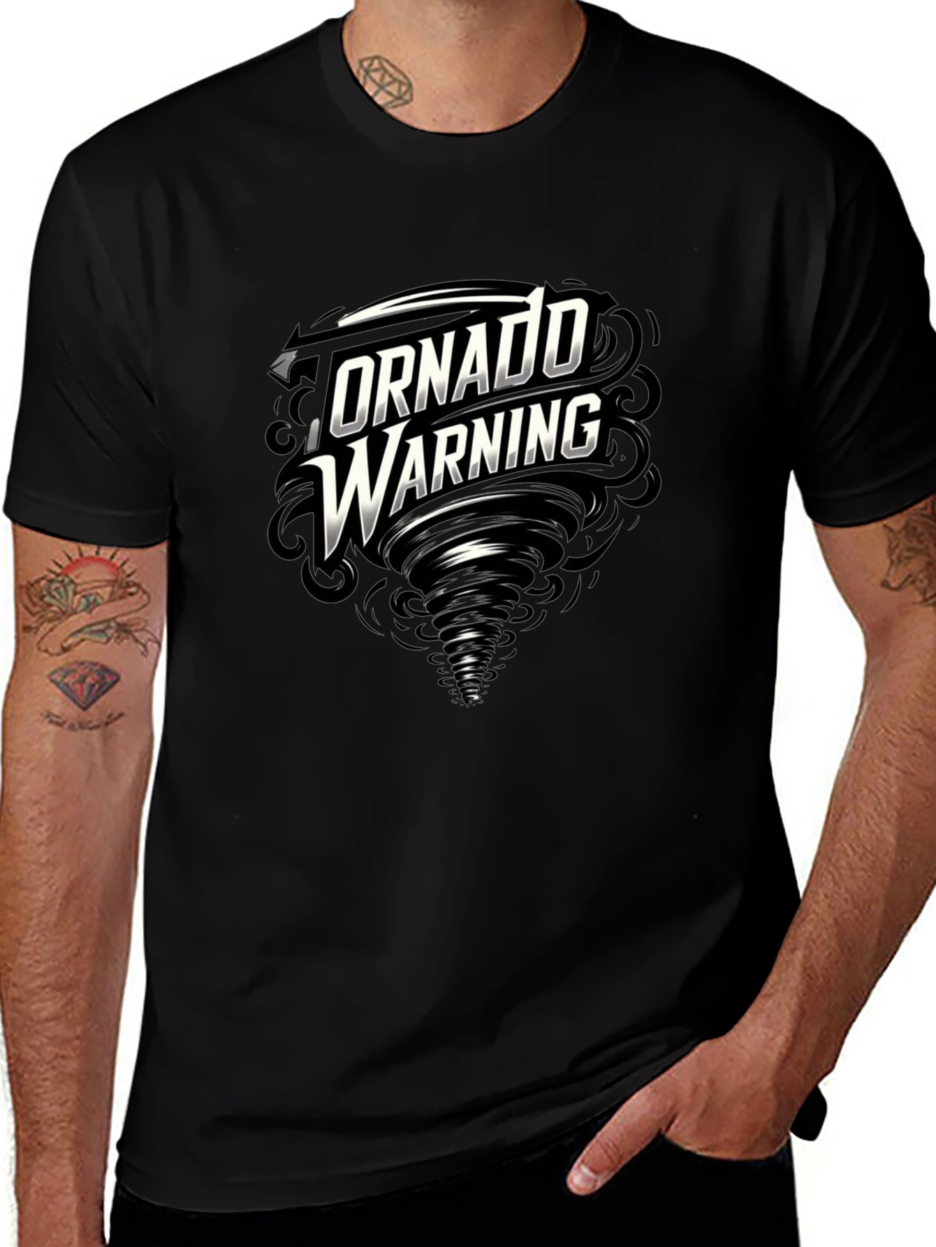 Tornado Warning Graphic Tee - Weather Alert T-Shirt