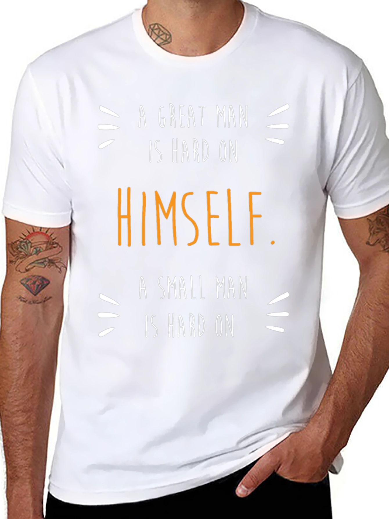 Mens A Great Man Graphic Tee - Black