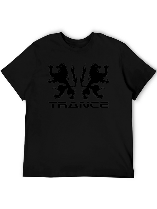 Trance Lion Graphic Black T-Shirt