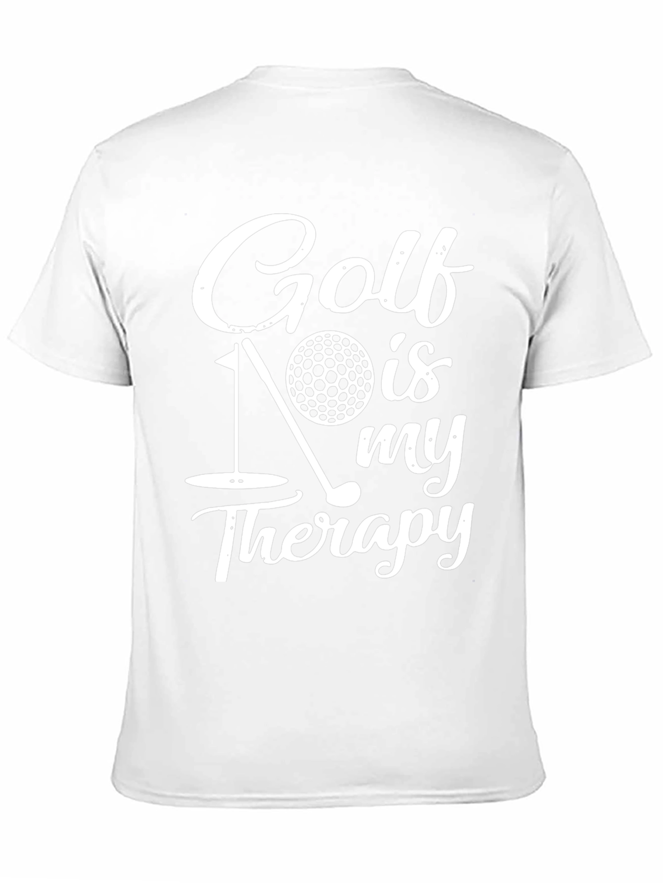 Golf Is My Therapy Graphic Tee - Black