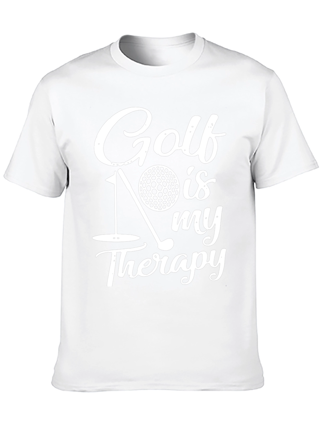 Golf Is My Therapy Graphic Tee - Black