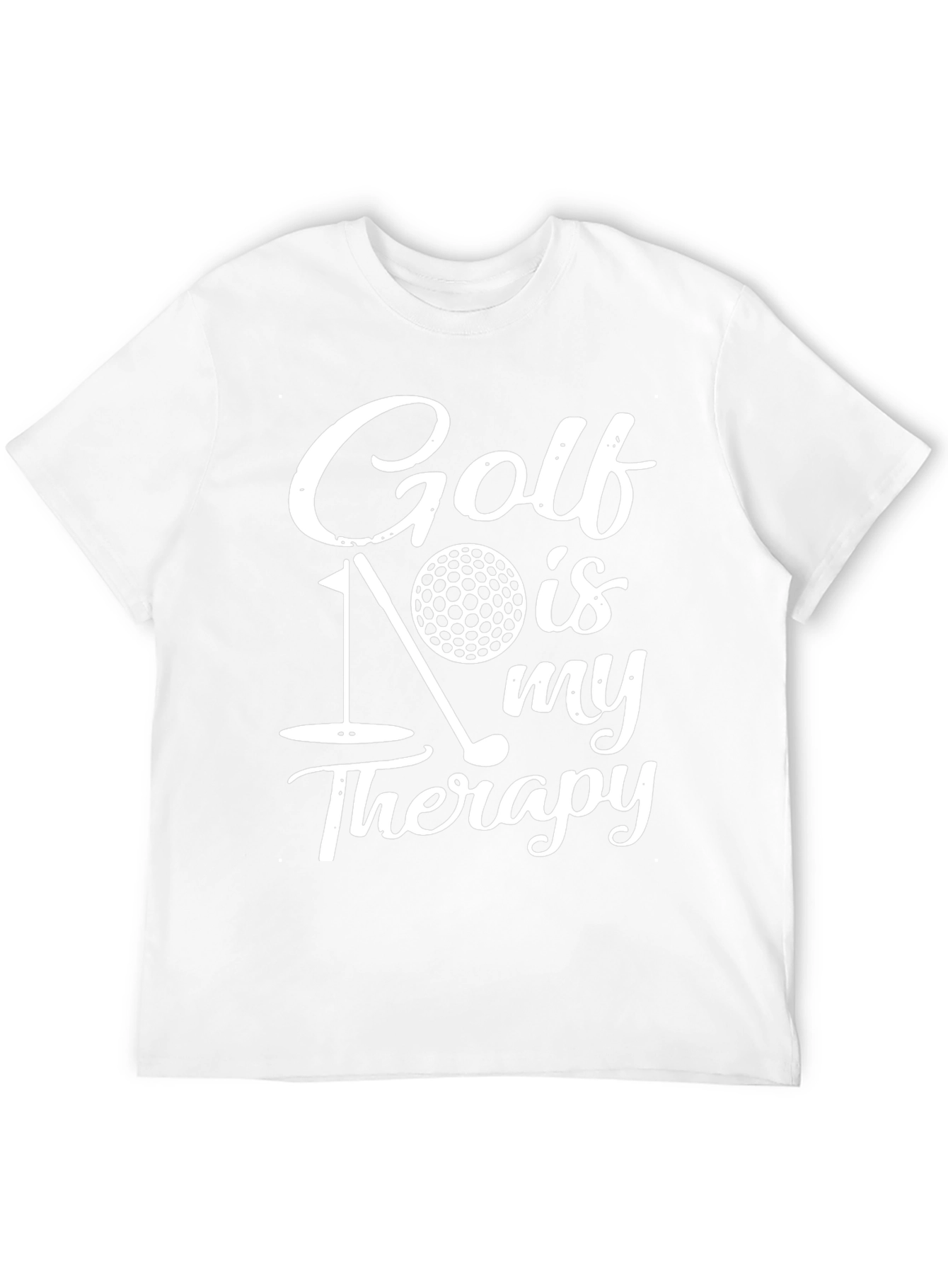 Golf Is My Therapy Graphic Tee - Black