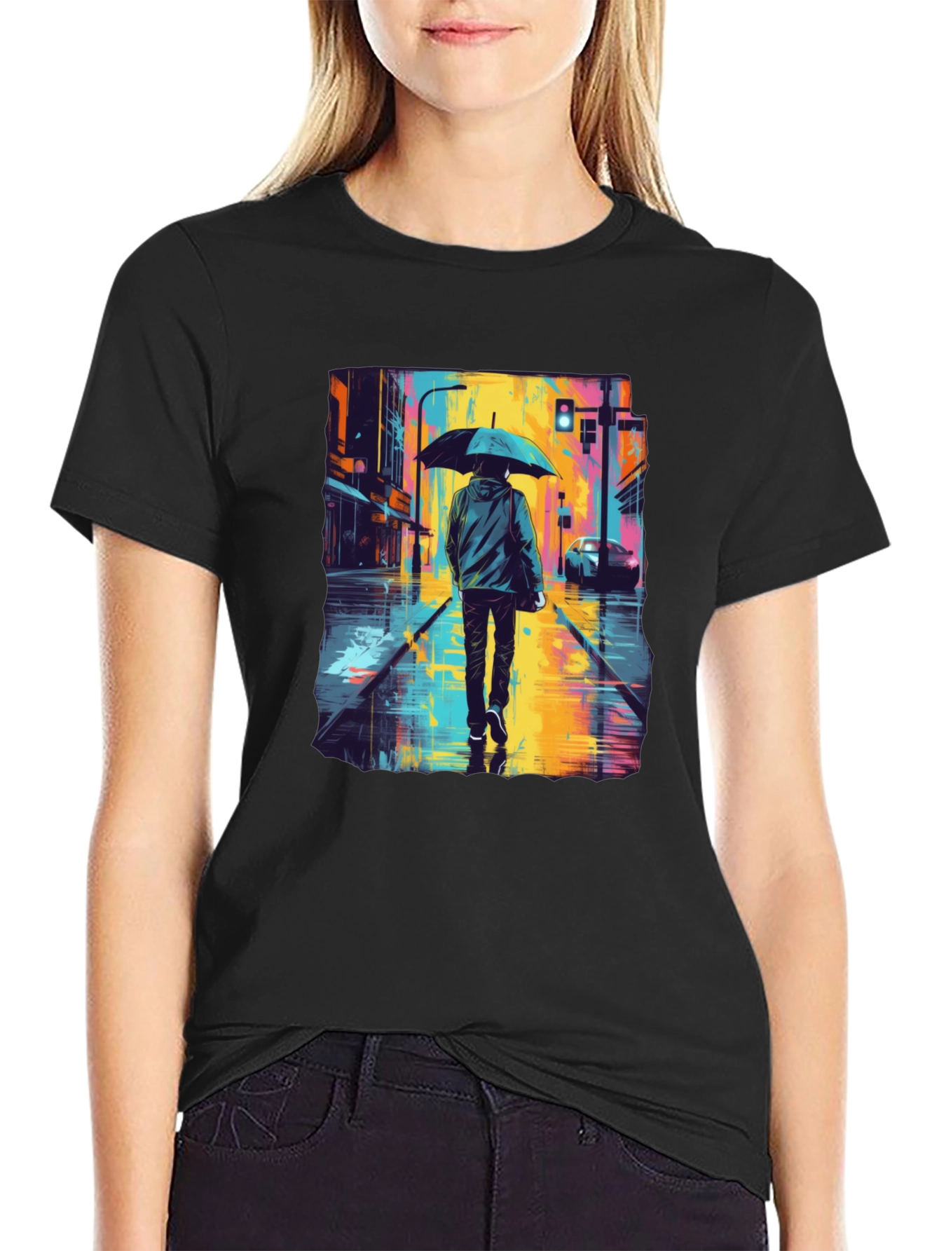 Rainy Day Street Art T-Shirt