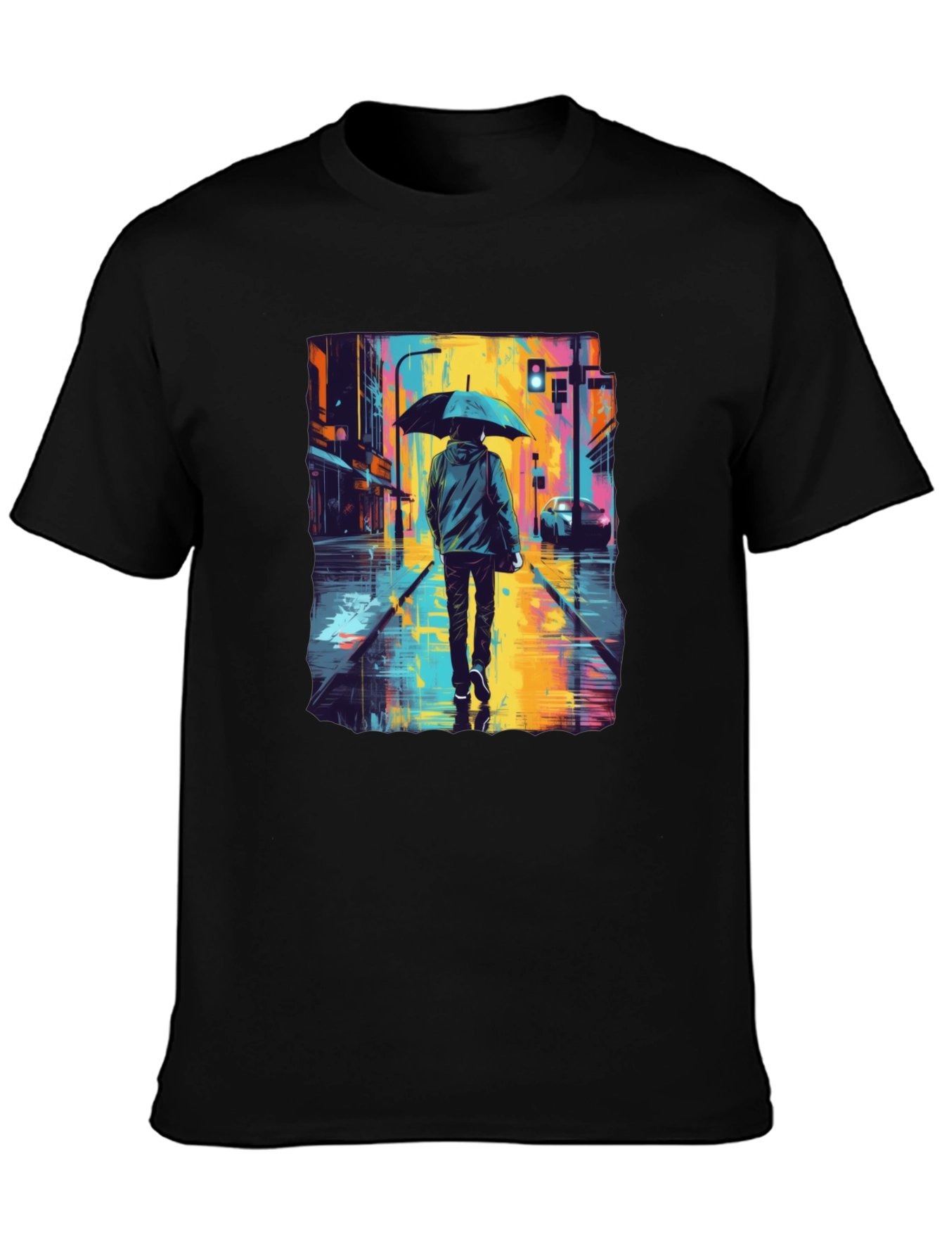 Rainy Day Street Art T-Shirt