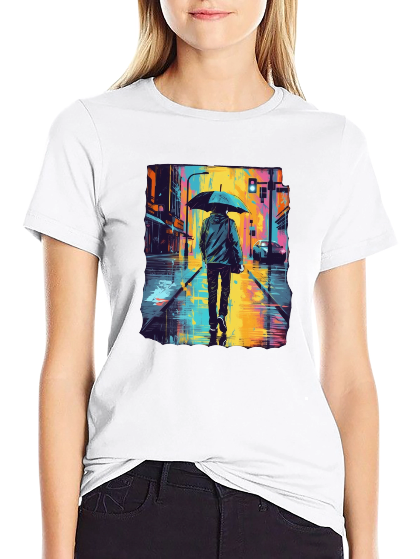 Rainy Day Street Art T-Shirt