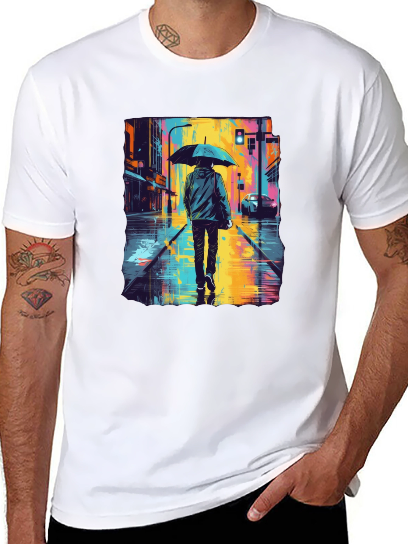 Rainy Day Street Art T-Shirt