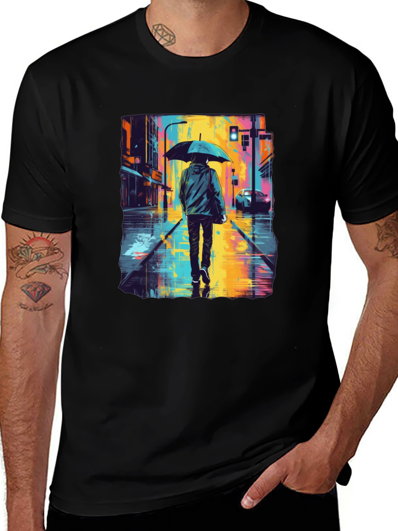 Rainy Day Street Art T-Shirt