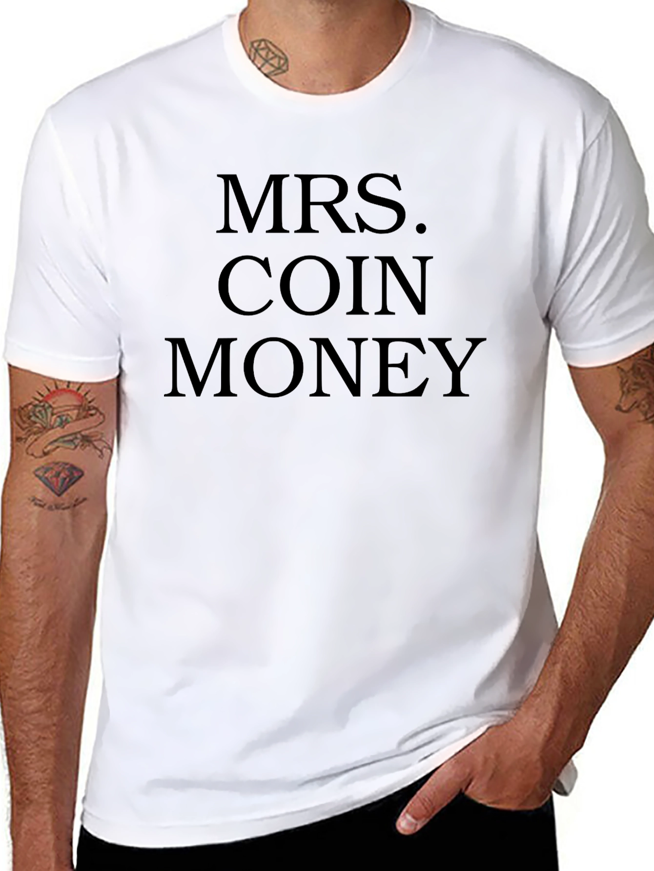 MRS. COIN MONEY Black T-Shirt