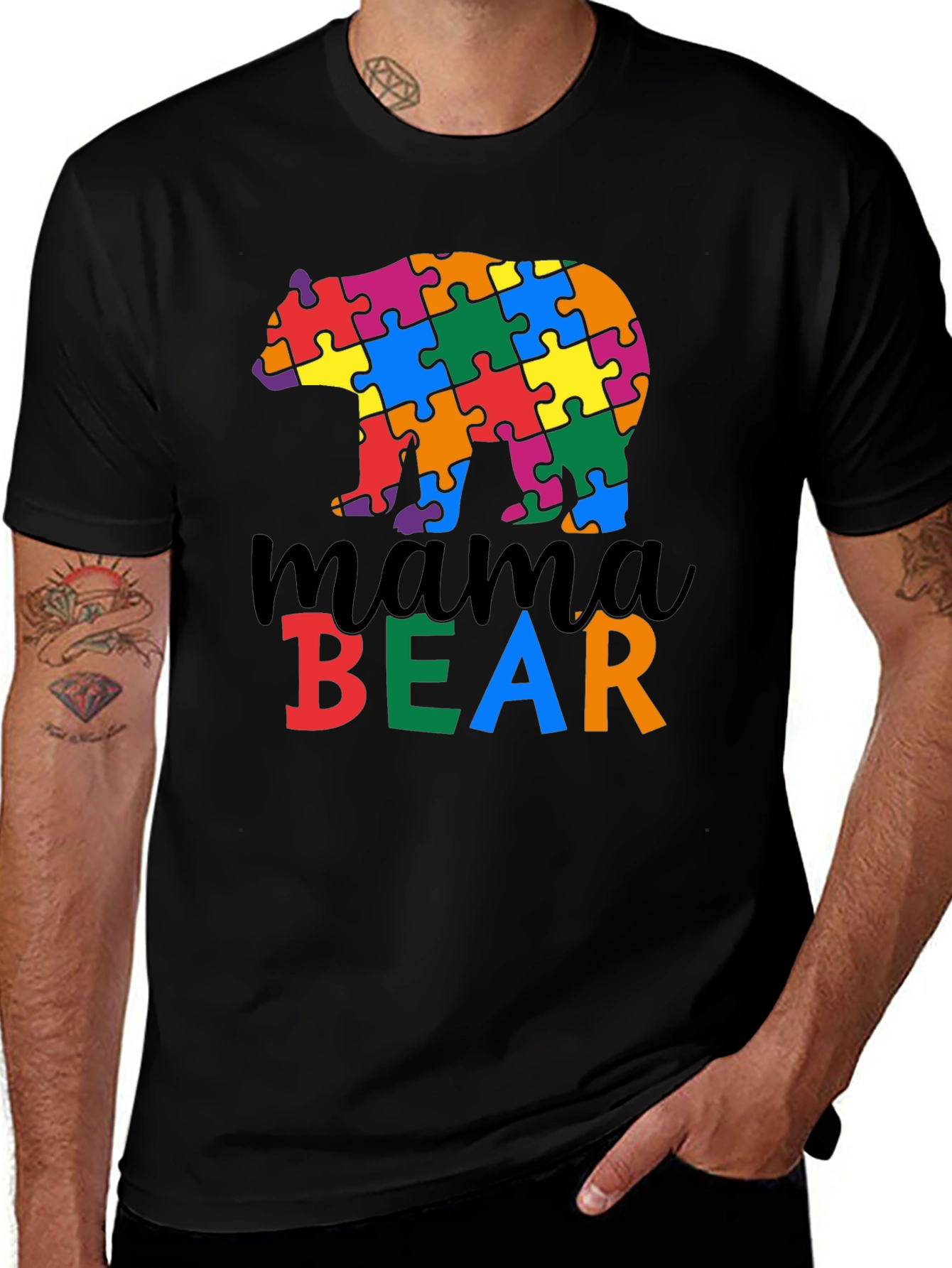 Mama Bear Autism Awareness T-Shirt