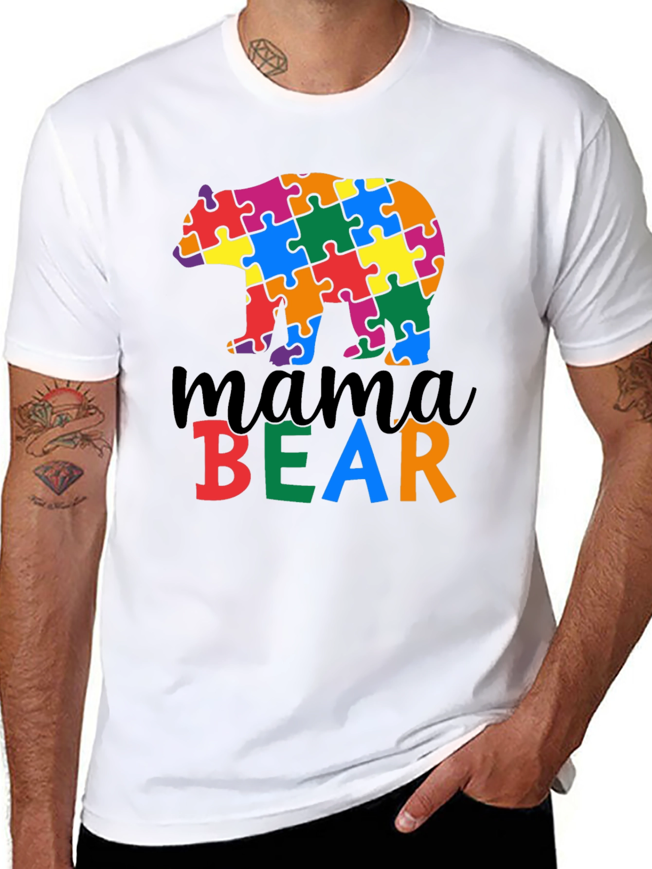 Mama Bear Autism Awareness T-Shirt