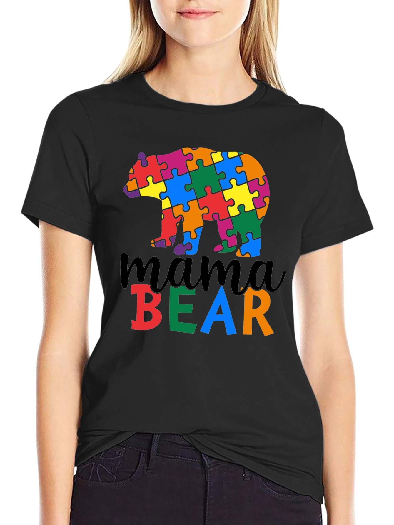 Mama Bear Autism Awareness T-Shirt