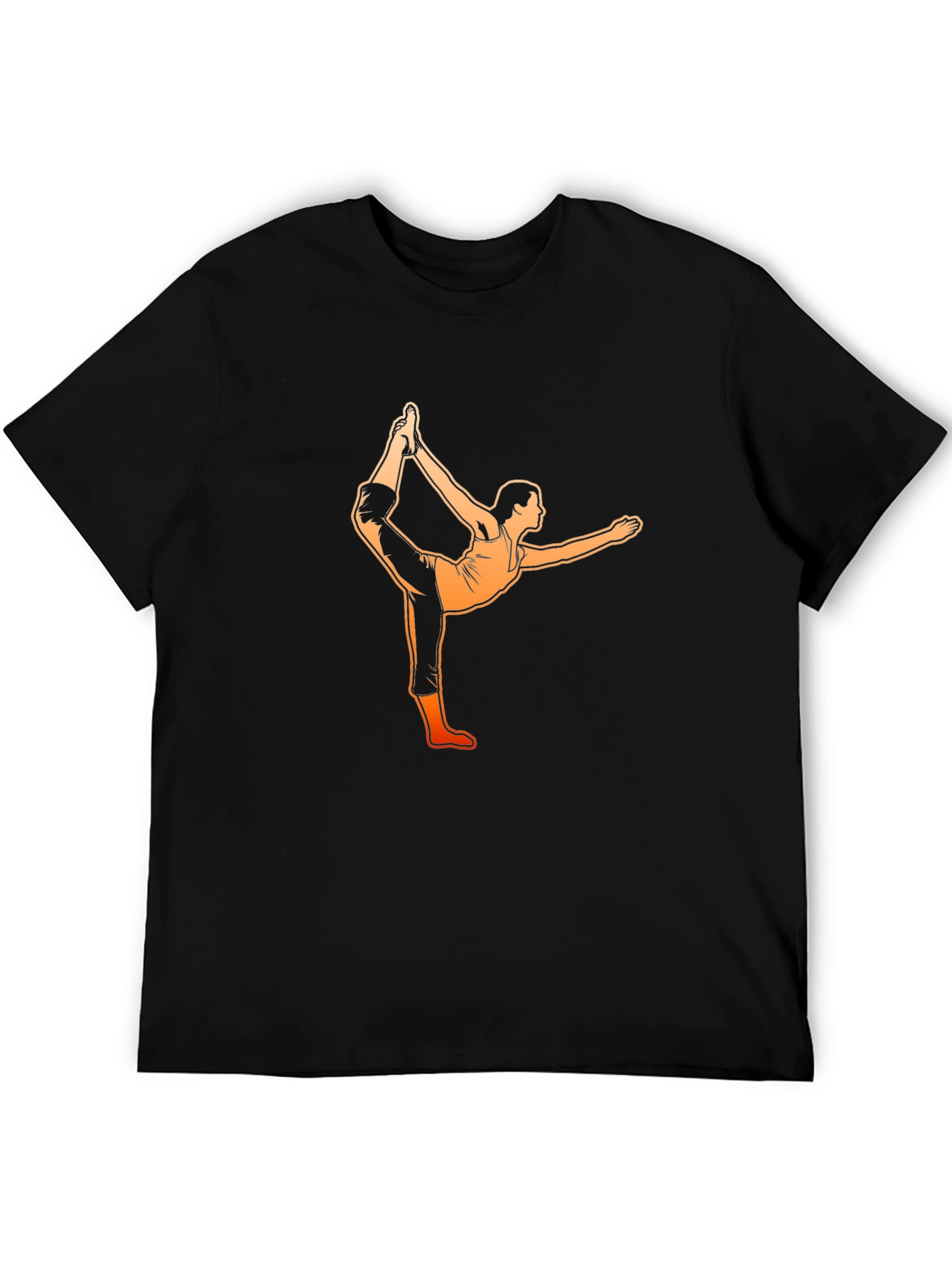 Yoga Pose Graphic Black T-Shirt