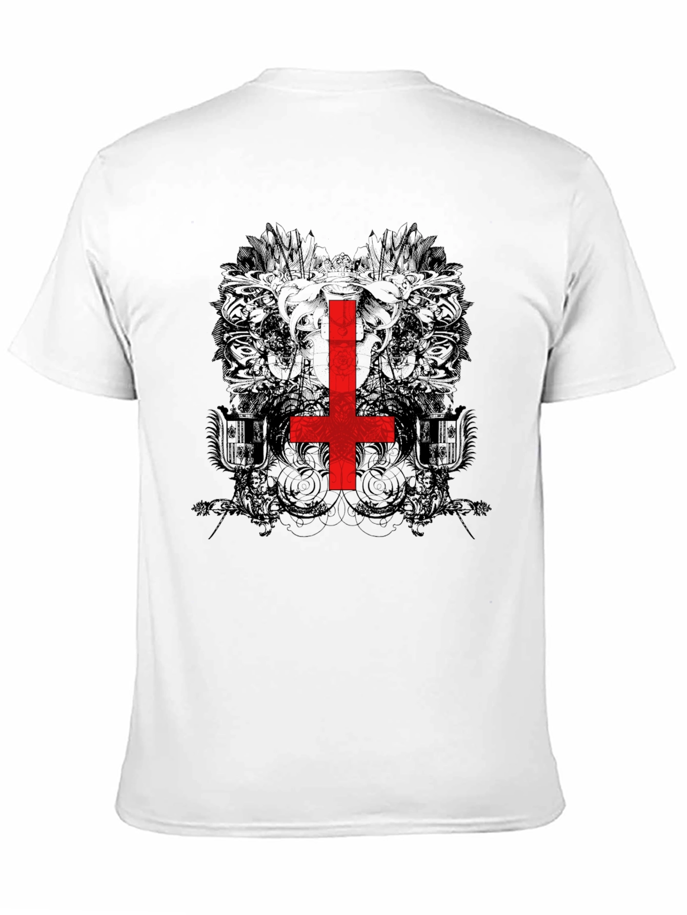 Inverted Cross Graphic Tee - Black