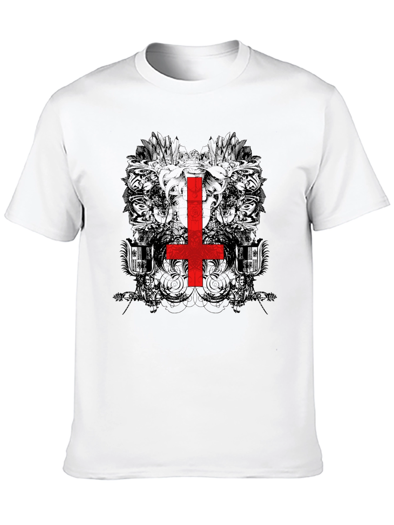 Inverted Cross Graphic Tee - Black
