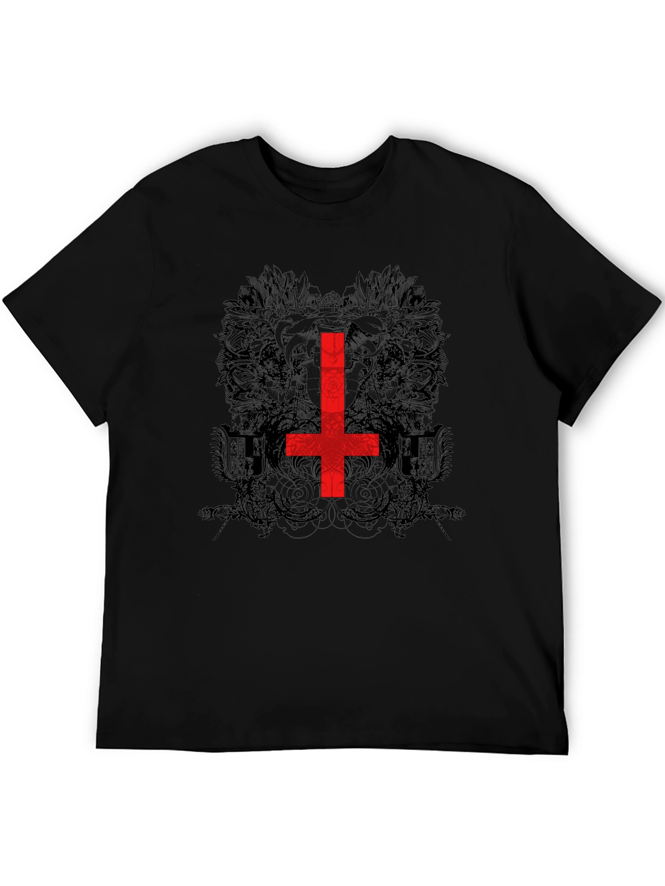 Inverted Cross Graphic Tee - Black