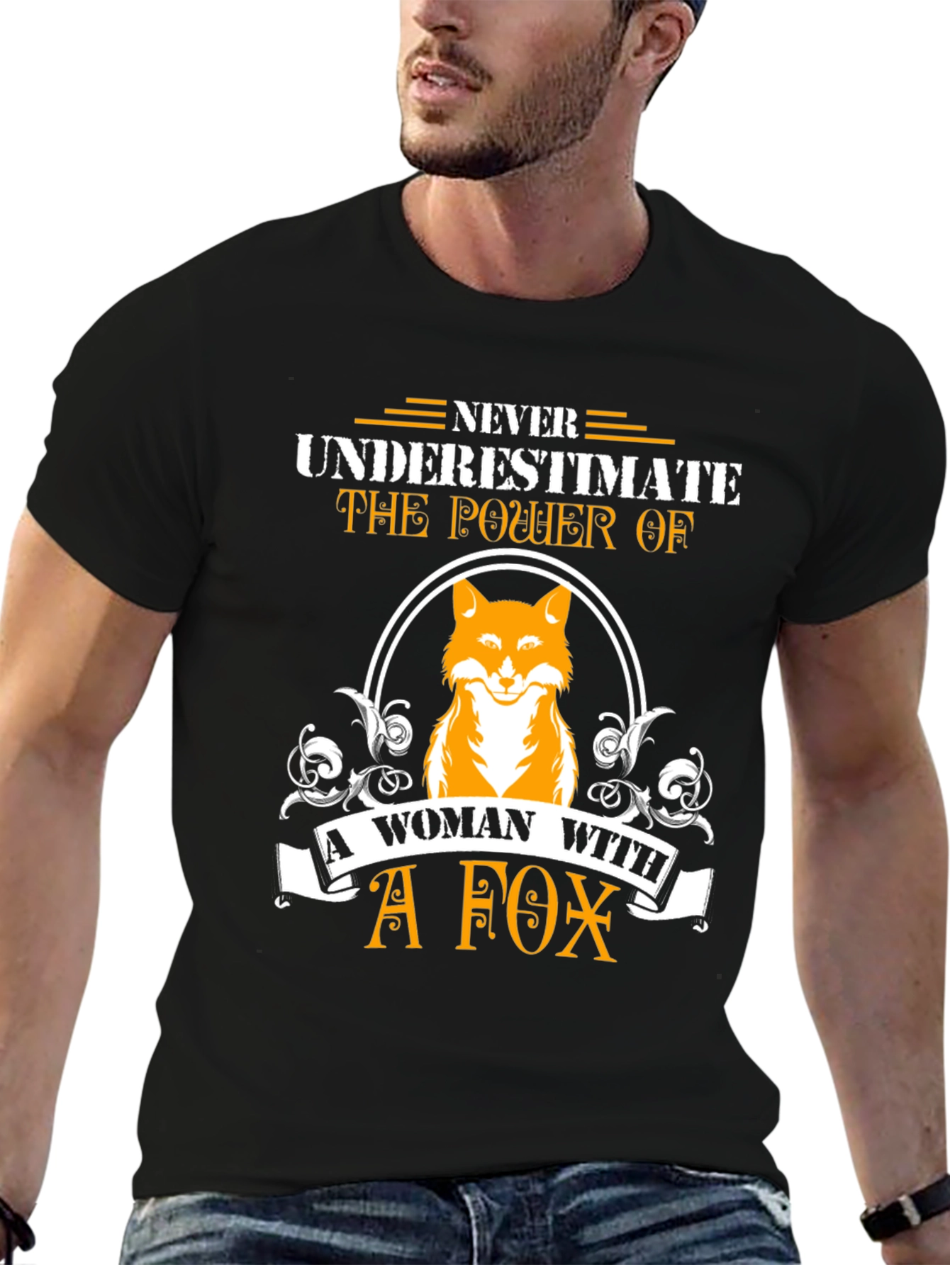 Never Underestimate Woman With A Fox T-Shirt