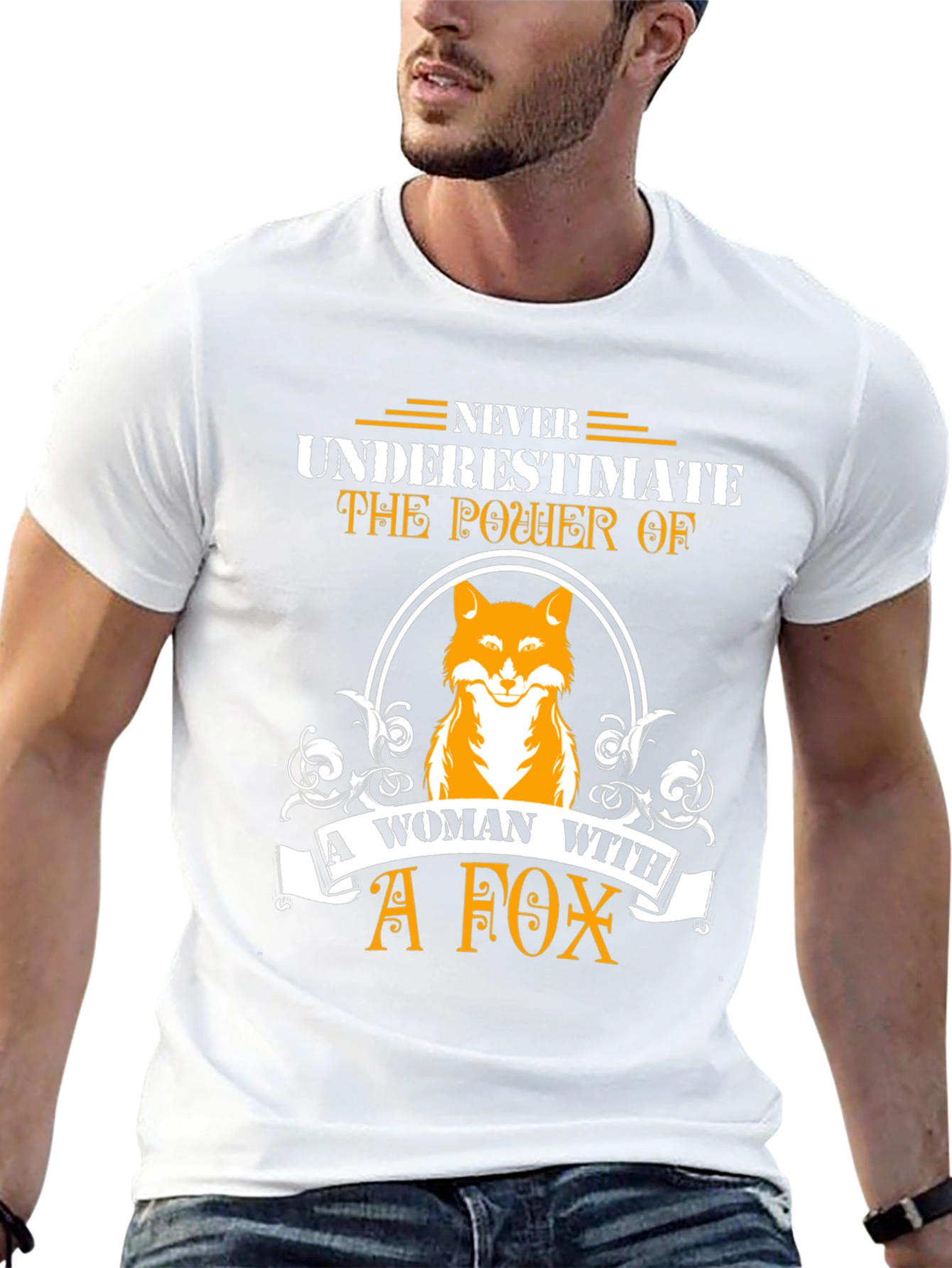 Never Underestimate Woman With A Fox T-Shirt