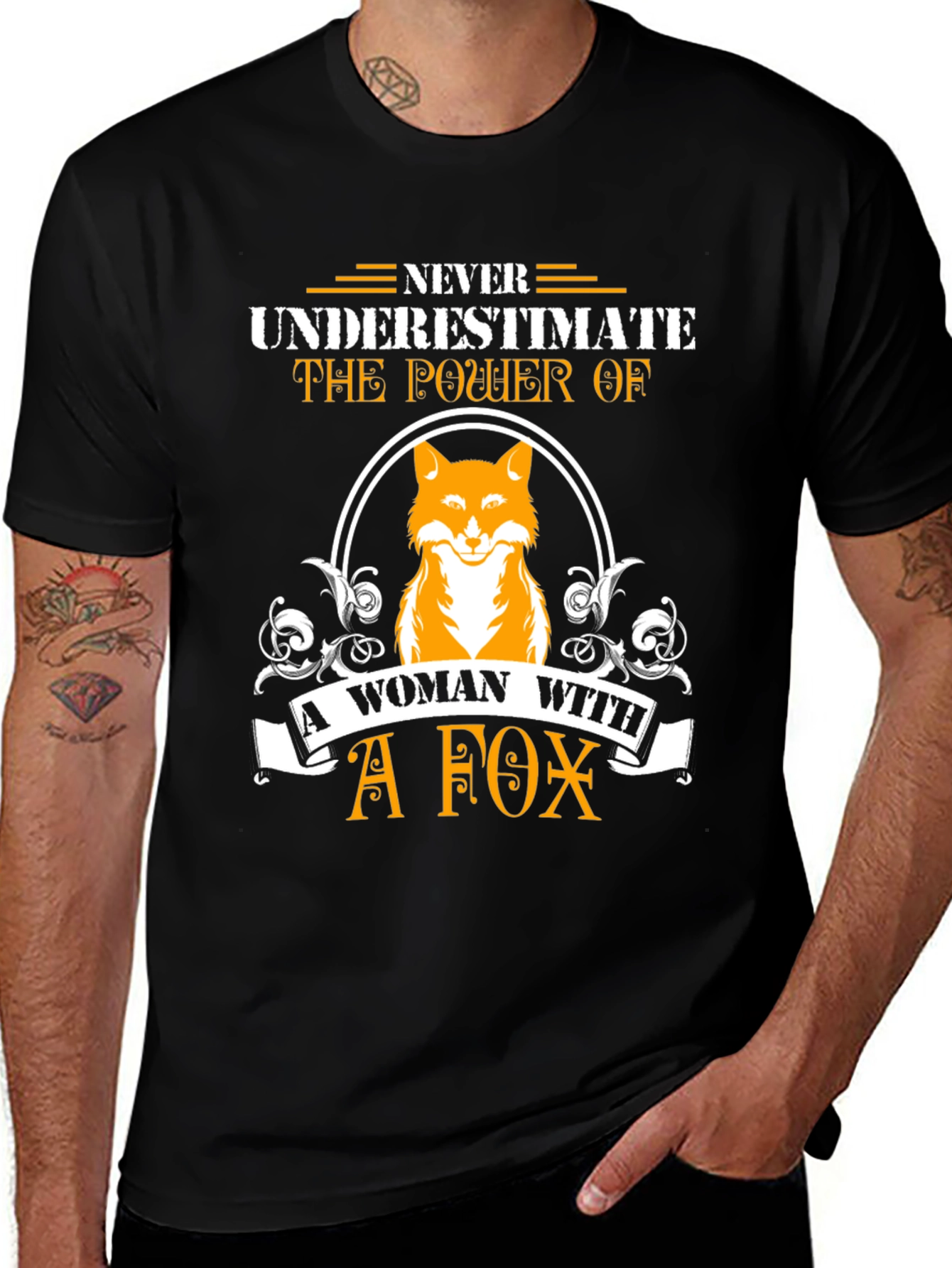 Never Underestimate Woman With A Fox T-Shirt