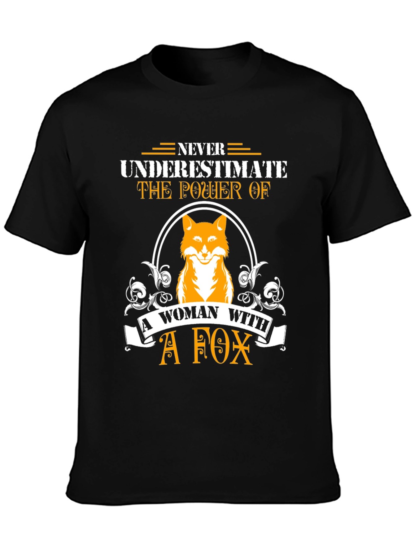 Never Underestimate Woman With A Fox T-Shirt