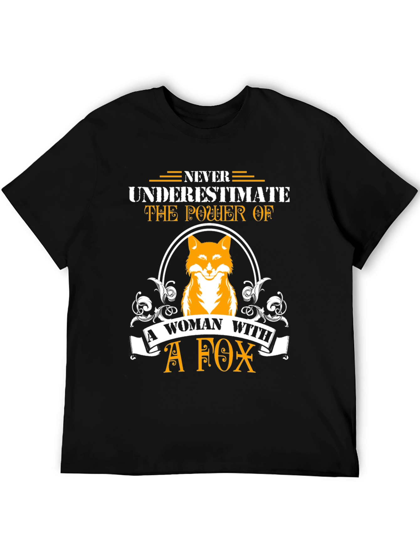Never Underestimate Woman With A Fox T-Shirt
