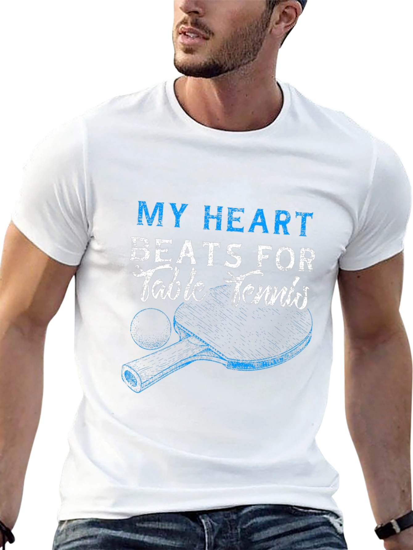 My Heart Beats for Table Tennis Graphic Tee