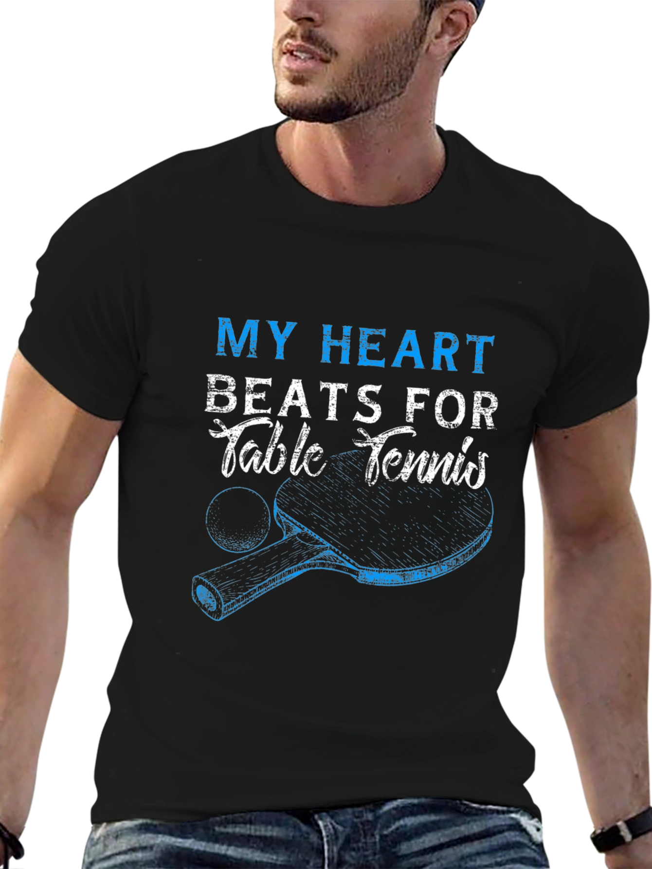 My Heart Beats for Table Tennis Graphic Tee