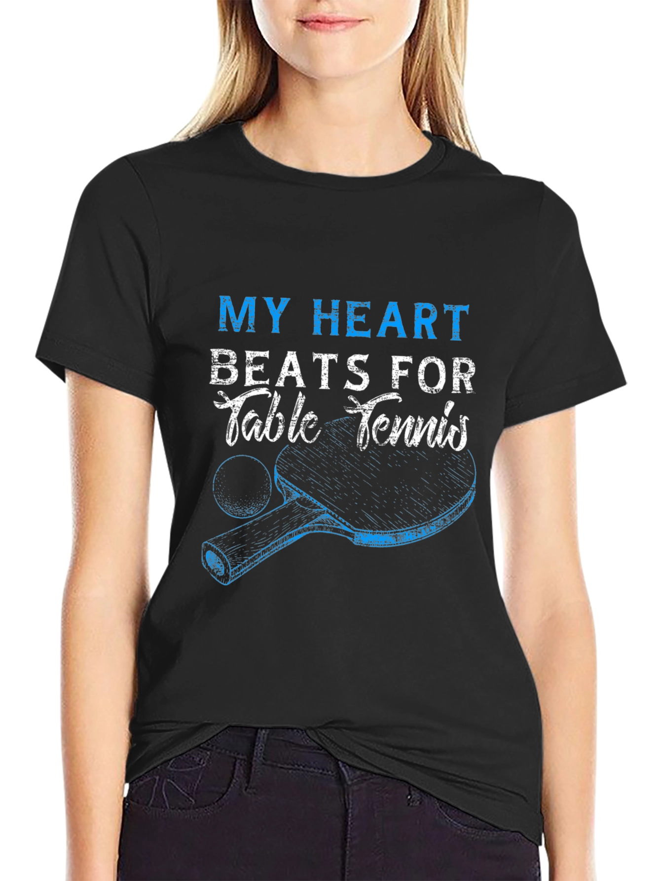 My Heart Beats for Table Tennis Graphic Tee
