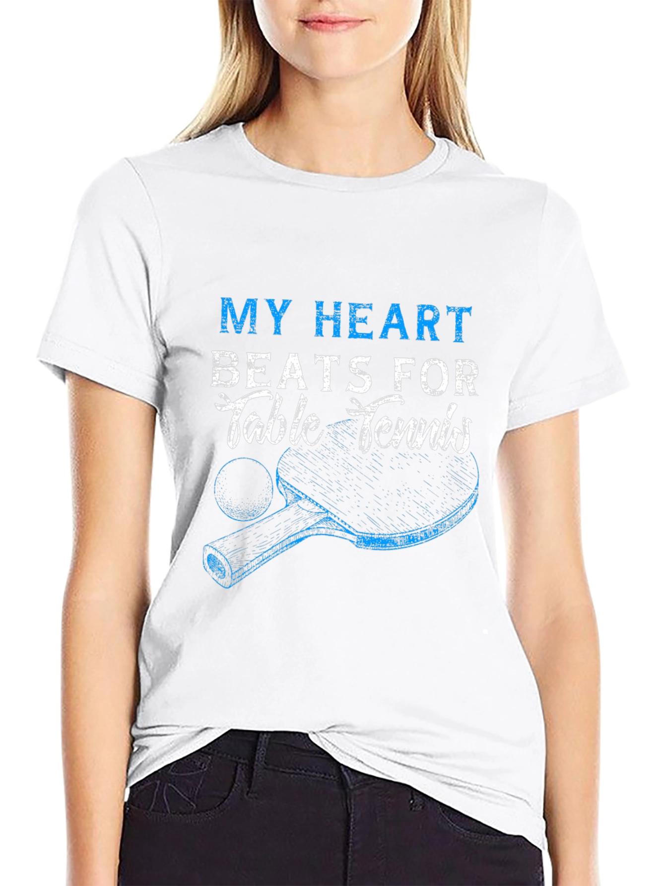 My Heart Beats for Table Tennis Graphic Tee
