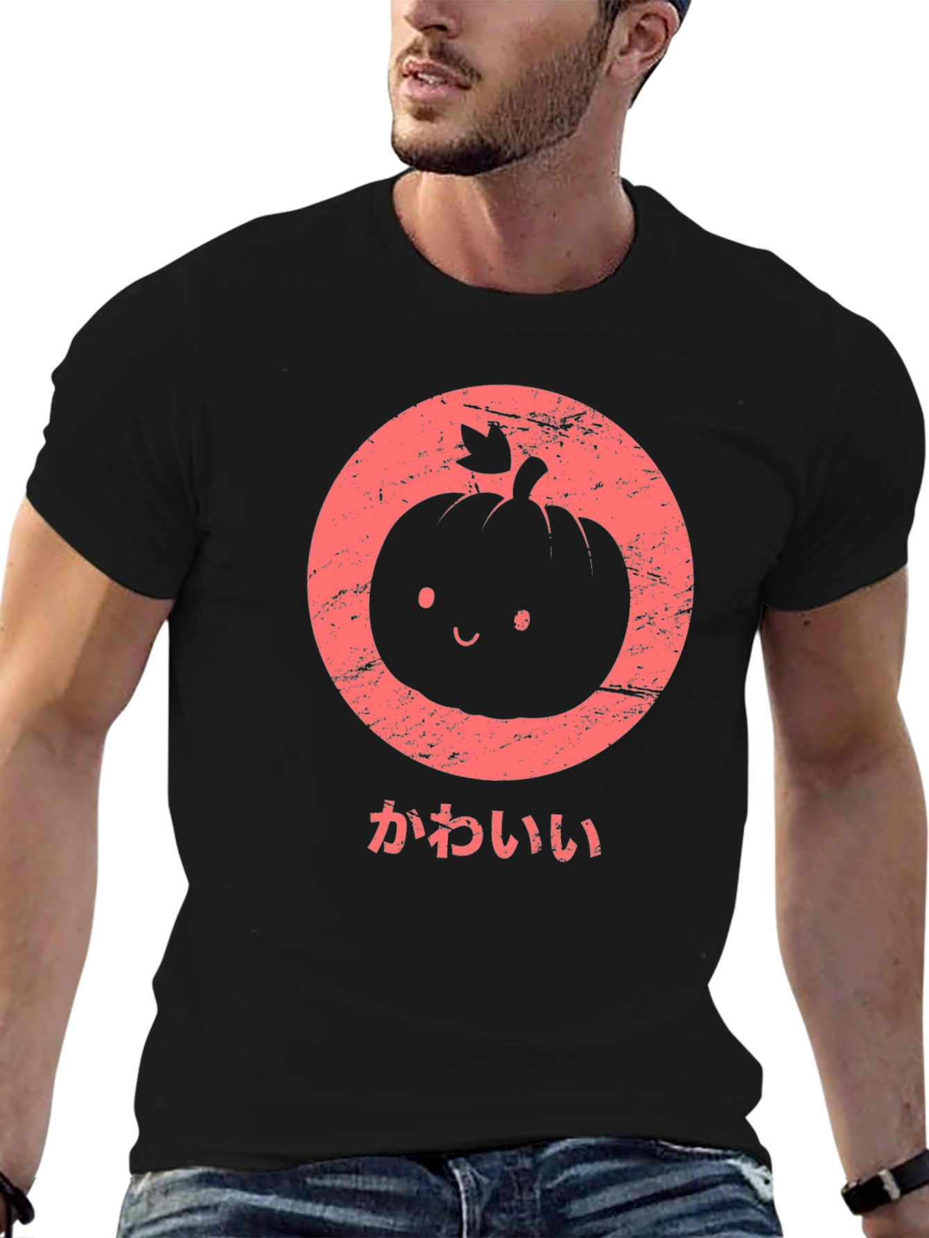 Kawaii Pumpkin Graphic T-Shirt