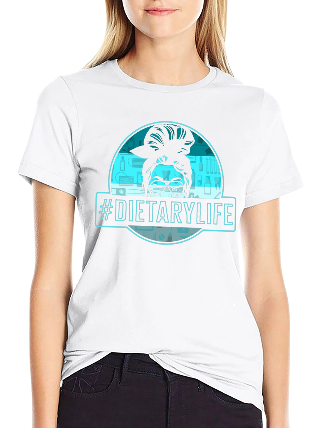 Dietary Life Messy Bun Graphic Tee