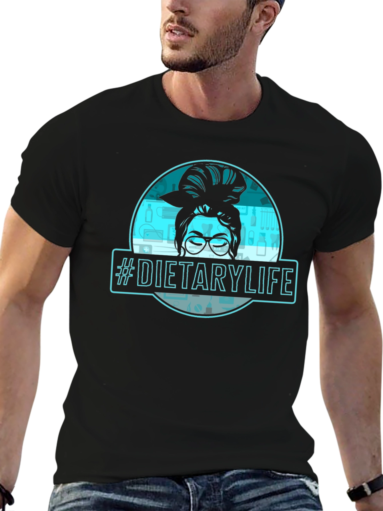 Dietary Life Messy Bun Graphic Tee