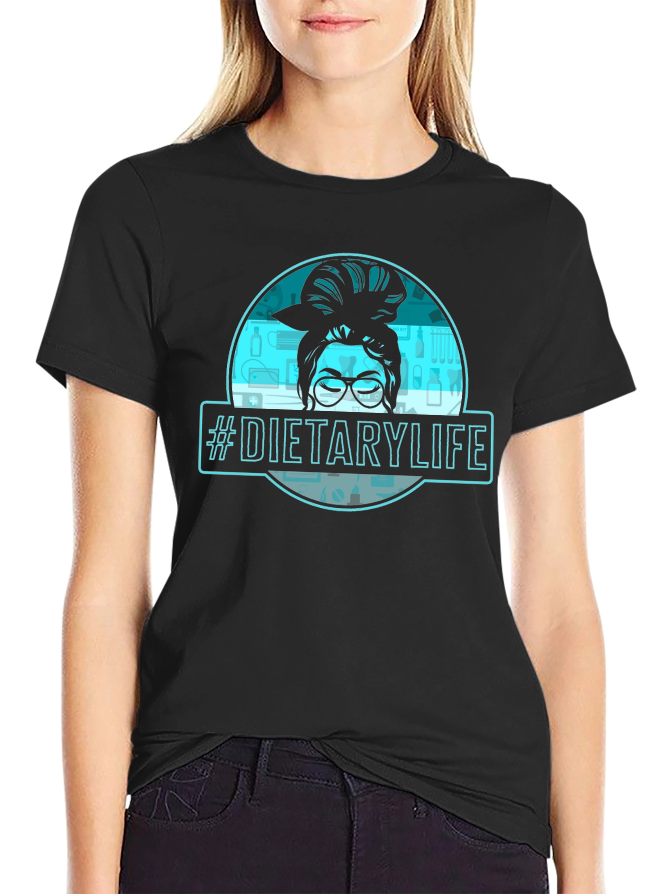 Dietary Life Messy Bun Graphic Tee