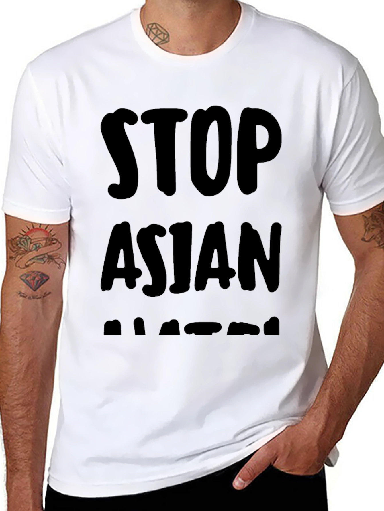 Stop Asian Hate Black T-Shirt