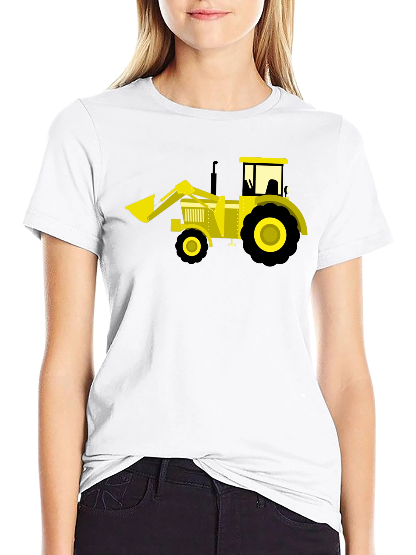 Black Tractor Graphic Tee - Fun & Unique