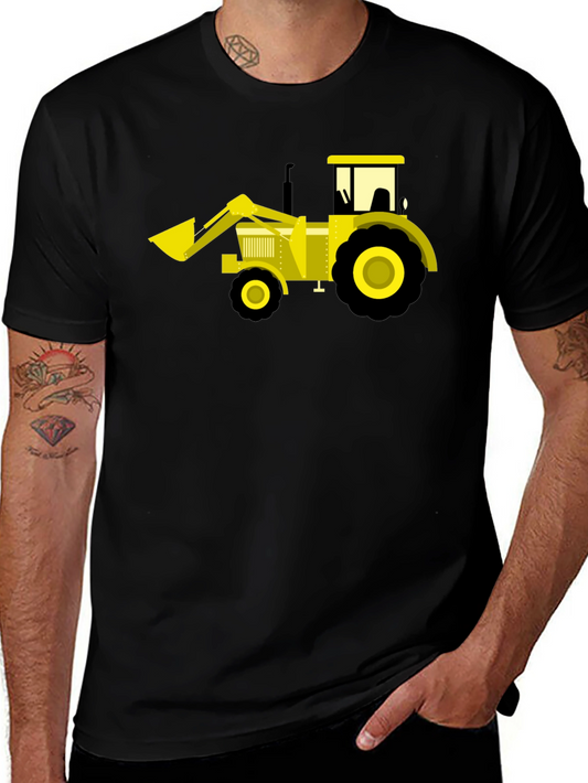Black Tractor Graphic Tee - Fun & Unique