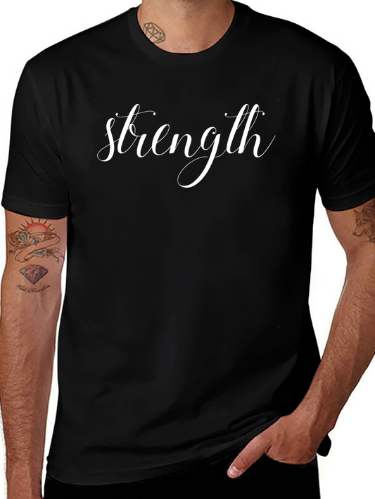 Strength Graphic Tee - Black Cotton Blend
