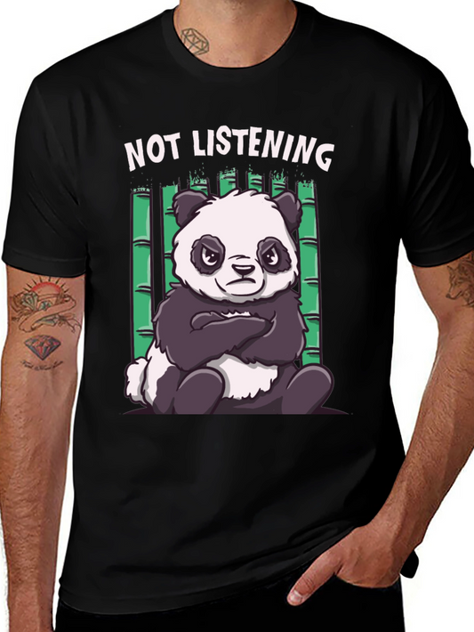 Not Listening Panda Graphic T-Shirt
