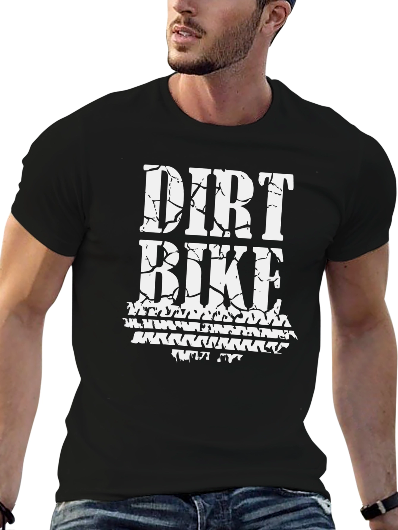 Dirt Bike Graphic T-Shirt - Black Tee