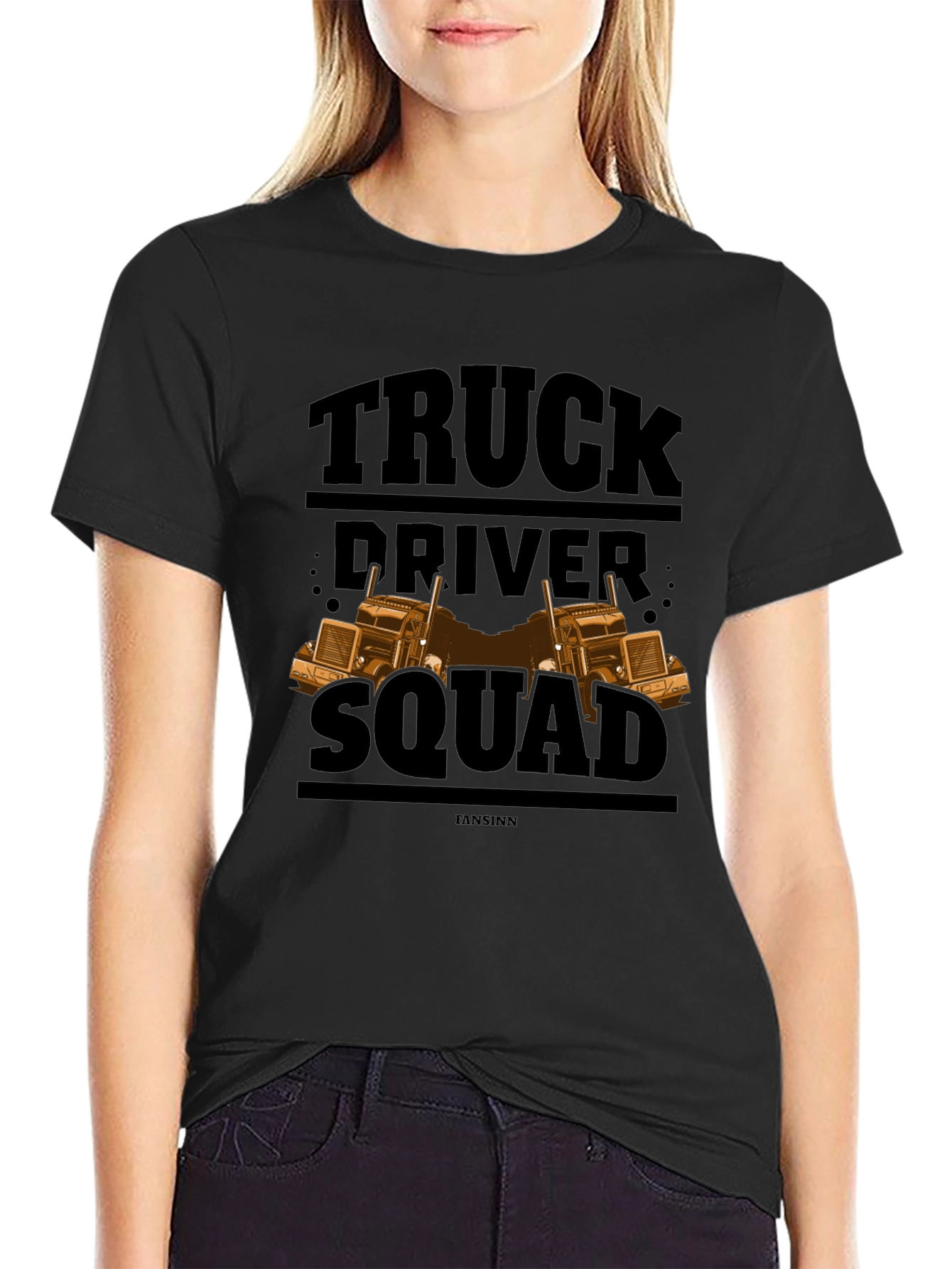 Truck Driver Squad Black T-Shirt