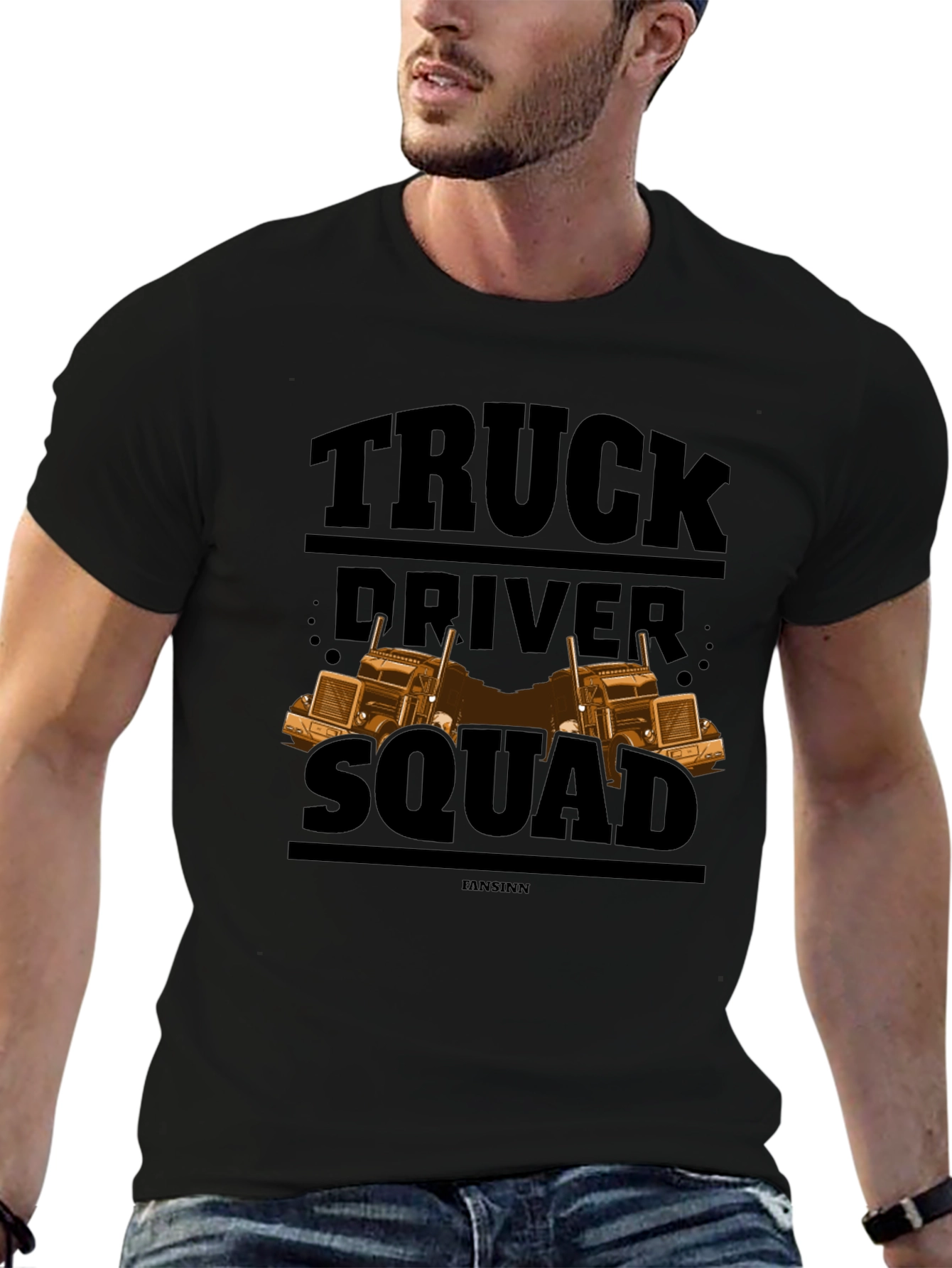 Truck Driver Squad Black T-Shirt