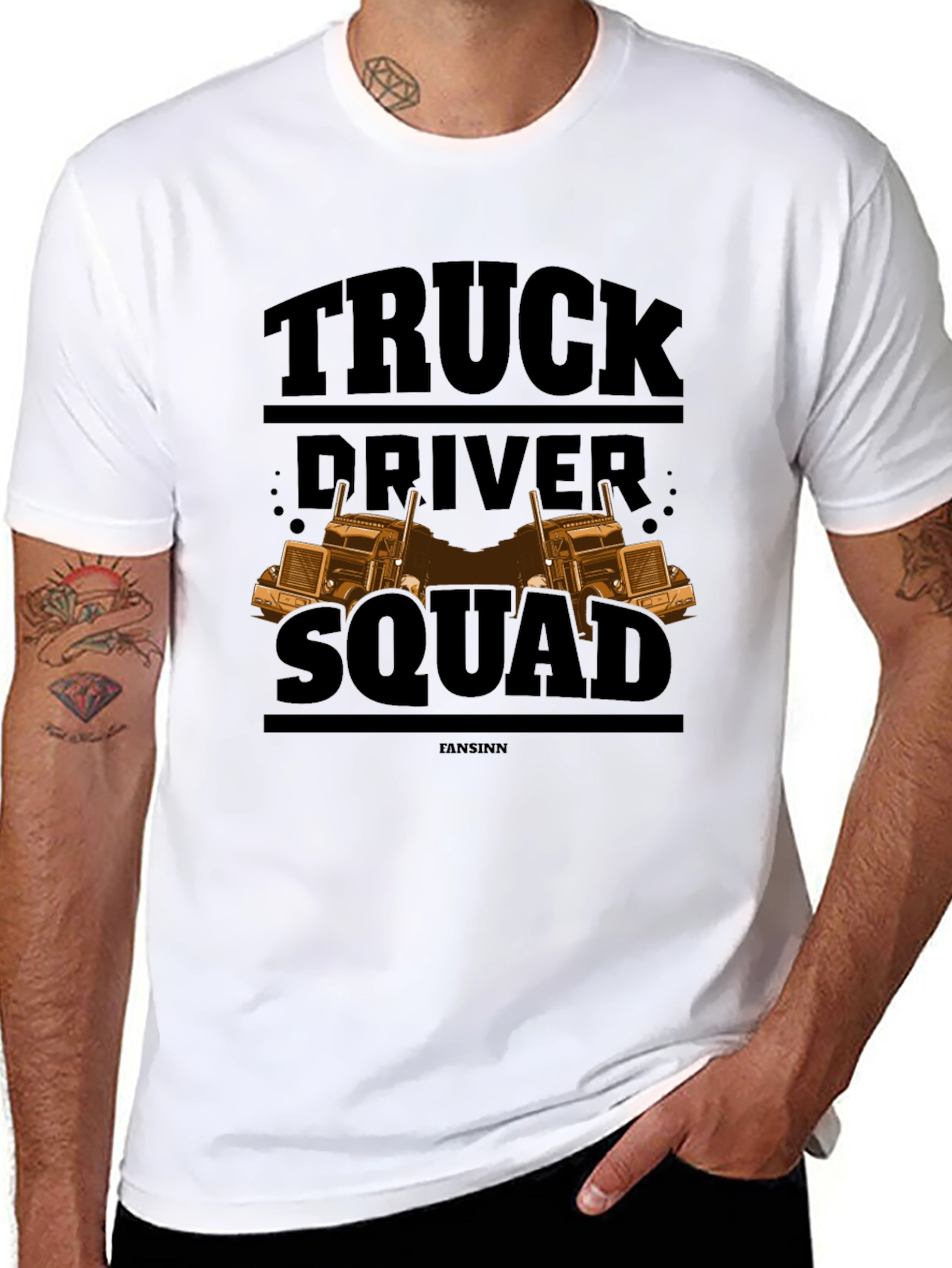 Truck Driver Squad Black T-Shirt