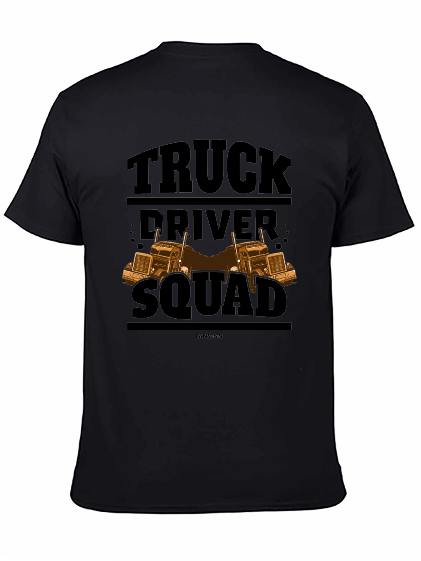 Truck Driver Squad Black T-Shirt