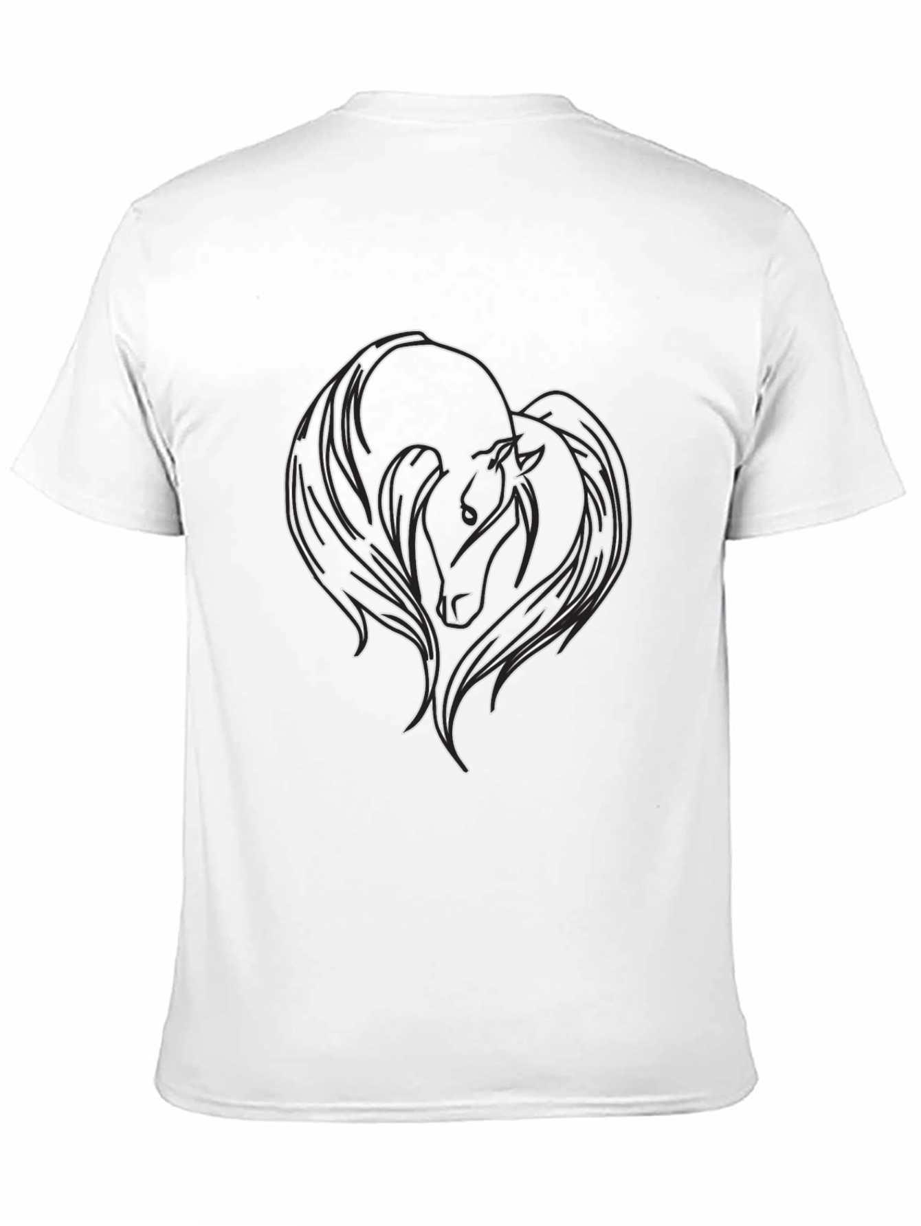 Horse Silhouette T-Shirt - Black